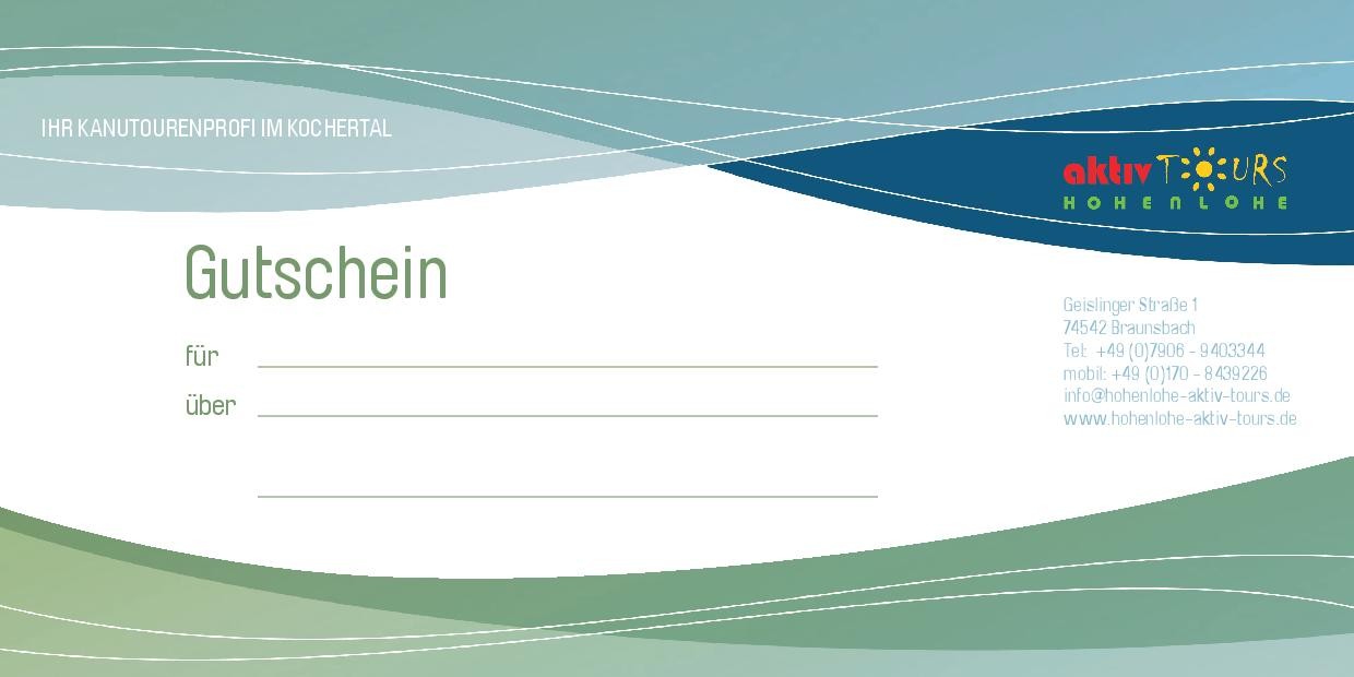 Gutschein Kanutour 90€